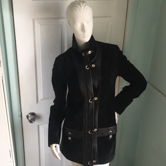 Michaela Fur leather Coat Jacket OMG so Chic - Picture 3 of 12